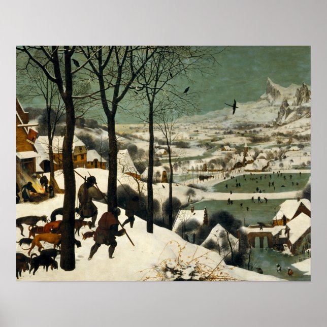 Poster Pieter Bruegel the Elder - Hunters in the Snow (Devant)
