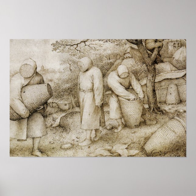 Poster Pieter Bruegel the Elder - The Beekeepers (Devant)