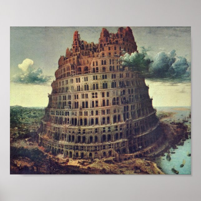 Poster Pieter Bruegel-Tower de Babel (Devant)