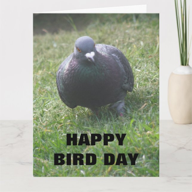 Poster Pigeon Custom Giant Carte d'anniversaire (Devant)