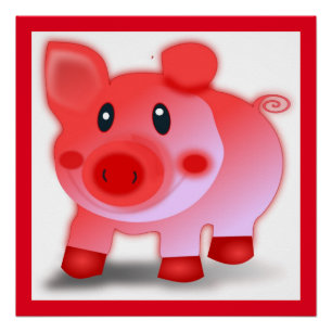 POSTER PIGGY PIGLET