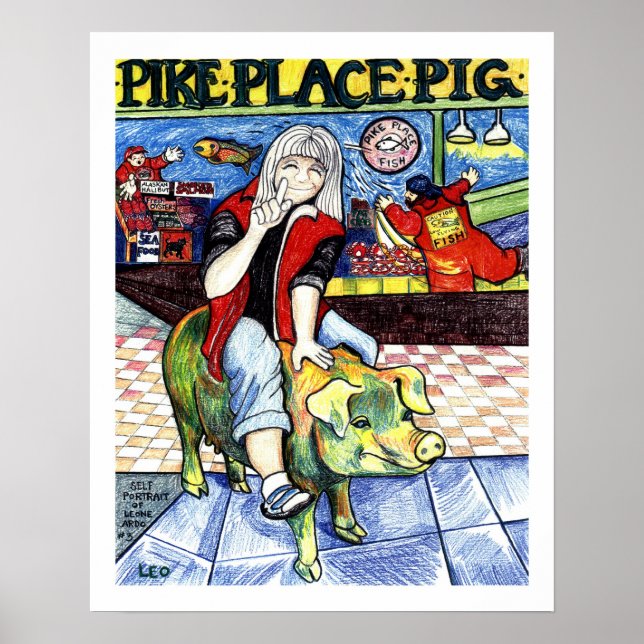 Poster Pike Place Pig (Devant)