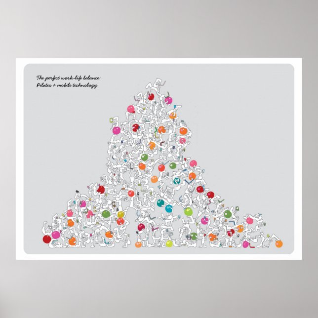 Poster Pilates avec toile mobile (Devant)