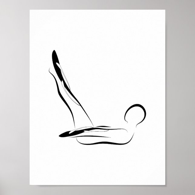 Poster Pilates Pose Pilates Minimaux Pose Pilates Abstrai (Devant)