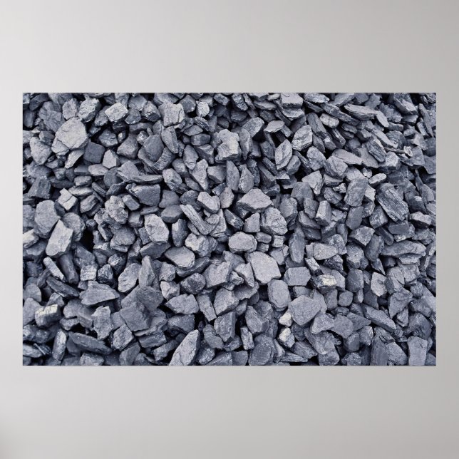 Poster Pile de charbon récemment excavé à partir de la mi (Devant)