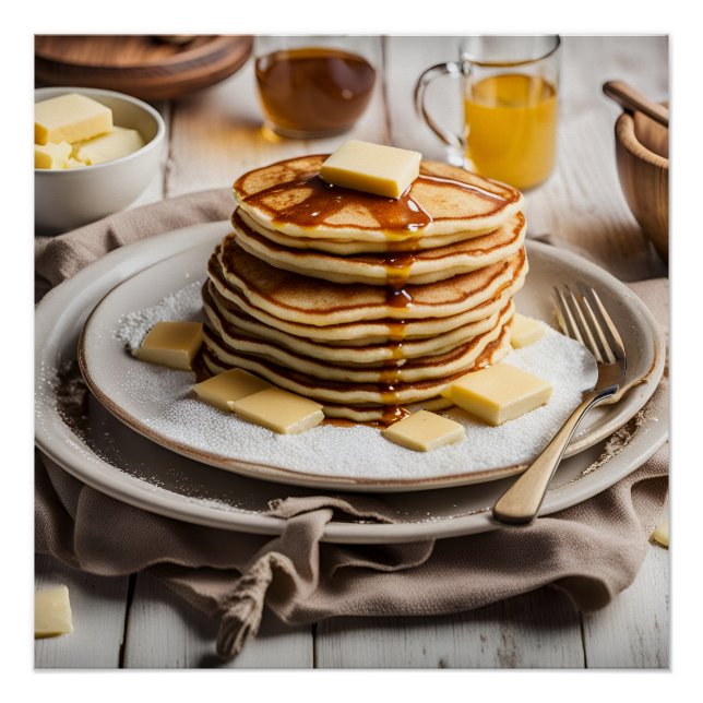 Poster Pile de crêpes (Devant)