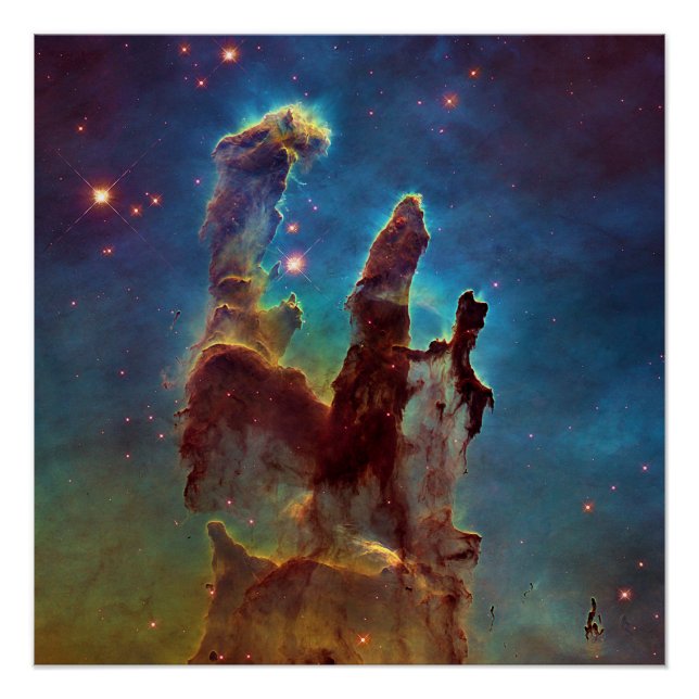 Poster Piliers de la création Nébuleuse de l'Aigle Cosmos (Devant)