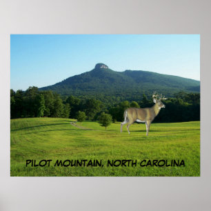 POSTER PILOT MOUNTAIN, NORTH CAROLINA