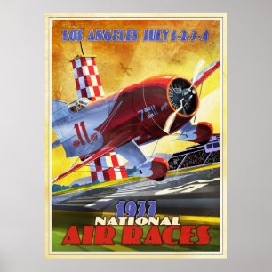 Poster Pilote d'avion vintage