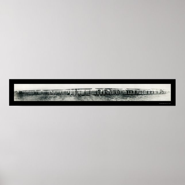 Poster Pilotes d'avion photo WWI 1913 (Devant)