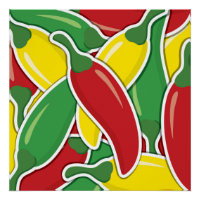 Piments de piment légers à la circulation funky