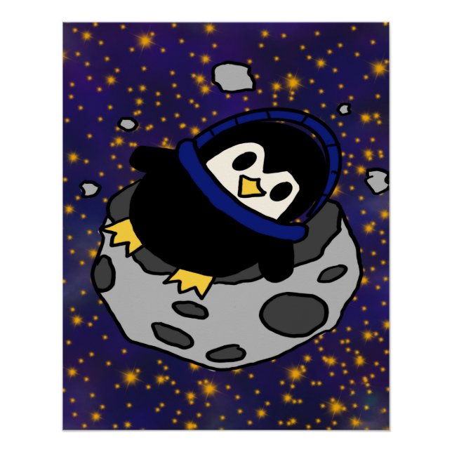 Poster pingouin de lune (Devant)