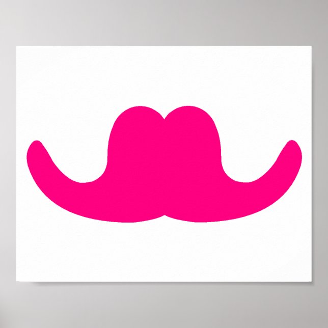 Poster Pink Comedian Mustache (Devant)
