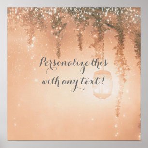 Poster Pink Dreamtic Forêt Mariage bannière