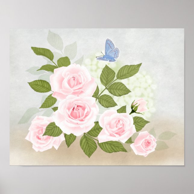 Poster Pink Symphony-Roses (Devant)