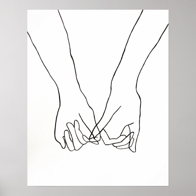 Poster Pinky Promise Line Art 16x20 (Devant)