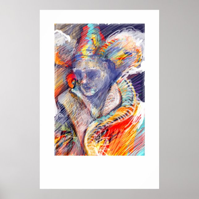 Poster Pintura digital realizada en Photoshop con tableta (Devant)