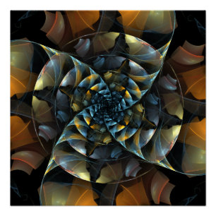 Poster Pinwheel Art Abstrait