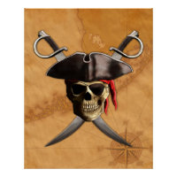 Pirate Crâne et épées