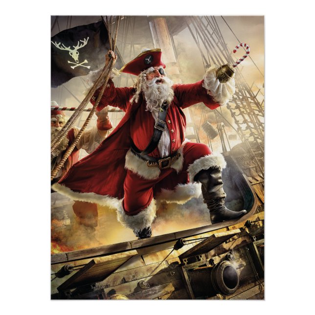 Poster Pirate Père Noël (Devant)