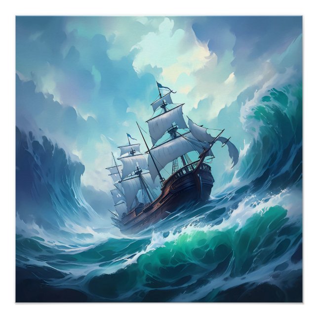 Poster Pirate Ship Art Series - Première édition #17 (Devant)