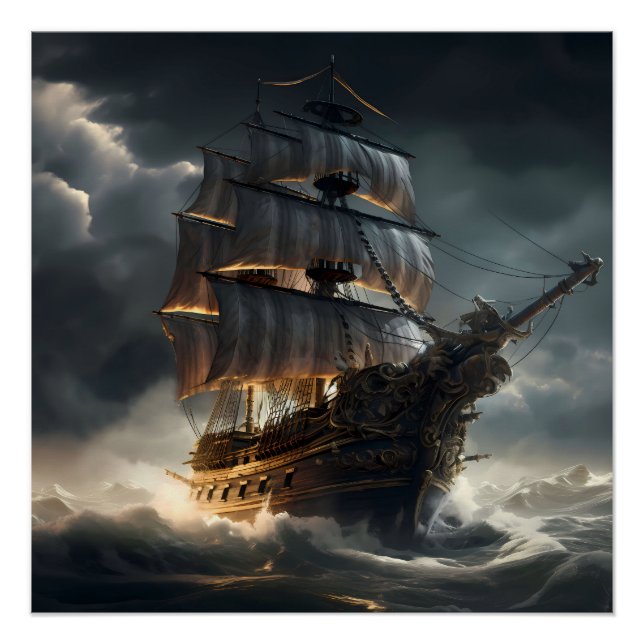 Poster Pirate Ship Art Series - Première édition #19 (Devant)