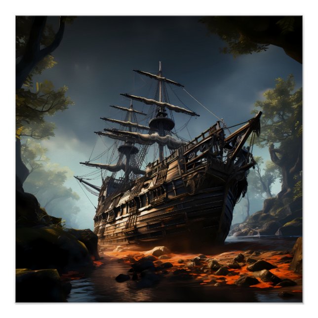 Poster Pirate Ship Art Series - Première édition #23 (Devant)