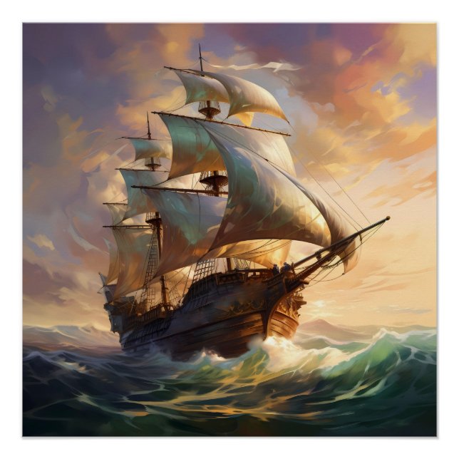 Poster Pirate Ship Art Series - Première édition #33 (Devant)