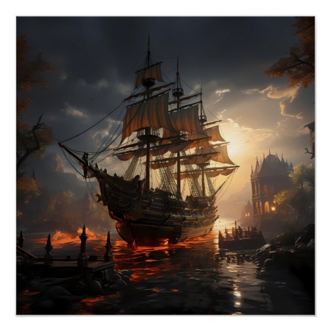 Poster Pirate Ship Art Series - Première édition #37 (Devant)