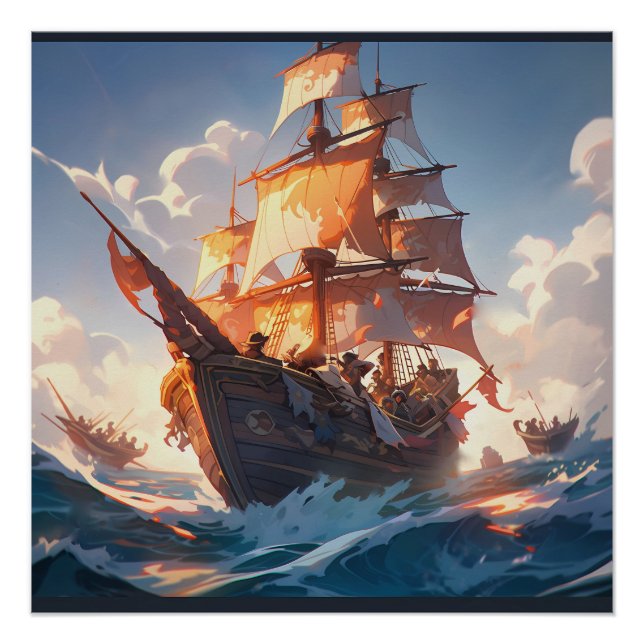 Poster Pirate Ship Art Series - Première édition #39 (Devant)