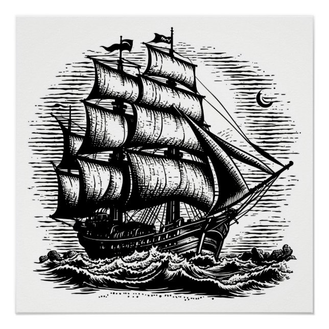 Poster Pirate Ship Art Series - Première édition #40 (Devant)