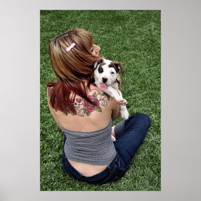 Poster Pit Bull T-Bone Lucky Puppy (Devant)