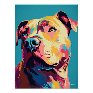 Poster Pitbull Dog 001 - Bruno Pokopen