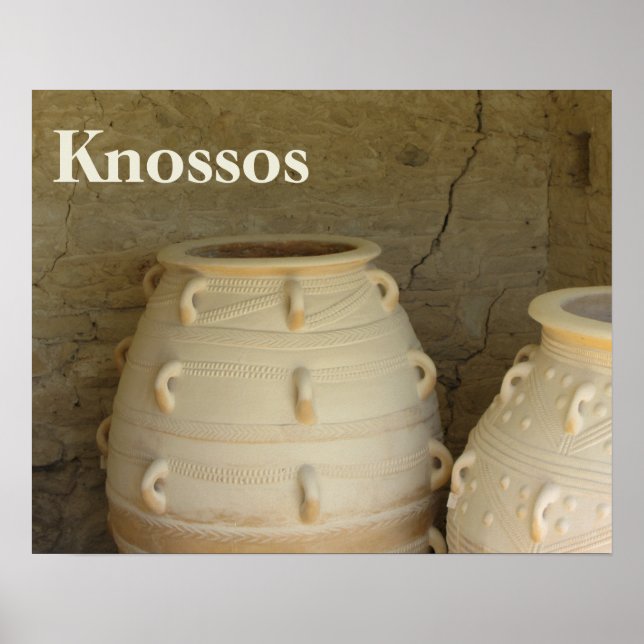 Poster Pithoi, Palais Minoen, Knossos, Crète (Devant)