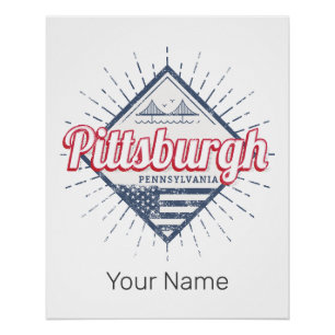 Poster Pittsburgh City États-Unis Pennsylvanie USA