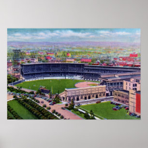 Poster Pittsburgh Pennsylvanie Forbes Field Schenley Park