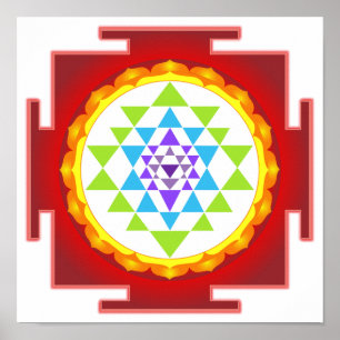 Poster PixDezines Sri Yantra/Méditation/Chakra