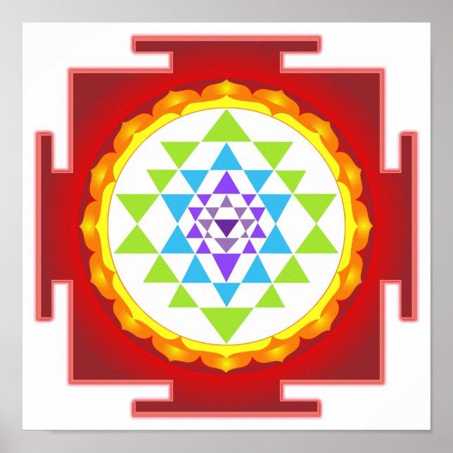 Poster PixDezines Sri Yantra/Méditation/Chakra (Devant)
