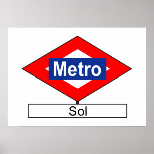 Poster Placa de la estación de Metro de Sol