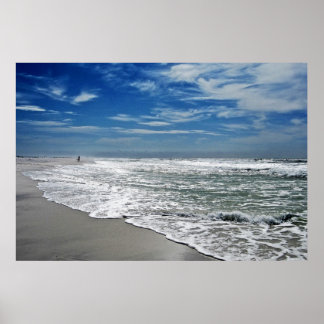 Poster plage à l'aube