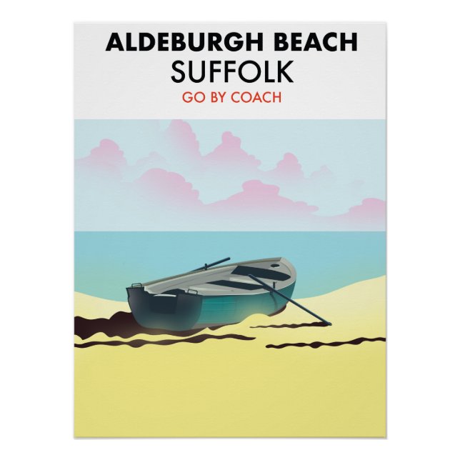 Poster Plage d'Aldeburgh Suffolk  (Devant)