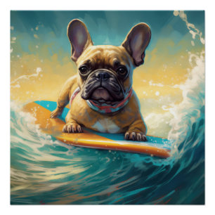 Poster Plage de Bulldog