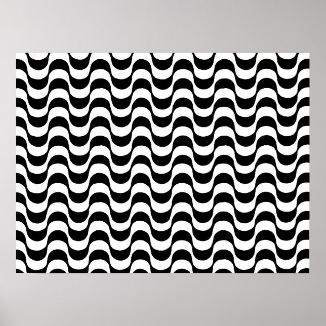 Poster Plage de Copacabana, trottoir brésilien. (Devant)