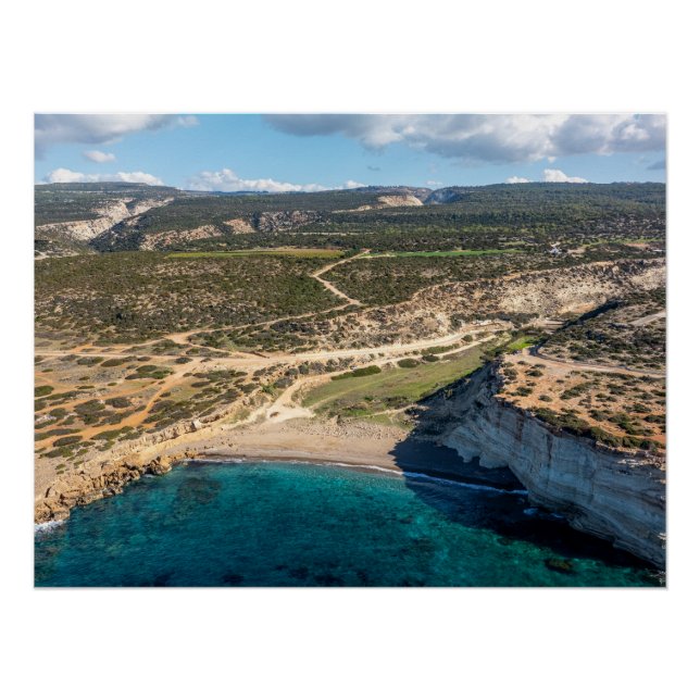 Poster Plage de White River Akamas, Chypre (Devant)