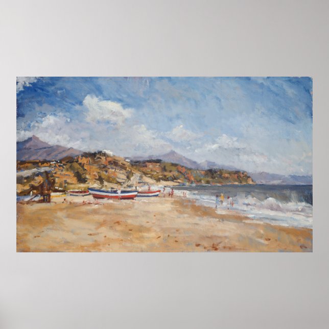 Poster Plage et montagnes Nerja 2001 (Devant)