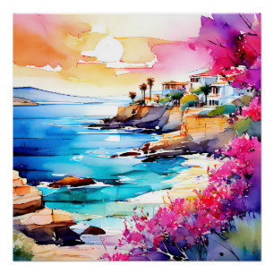 Poster "Plage isolée"