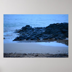 Poster Plage rocheuse