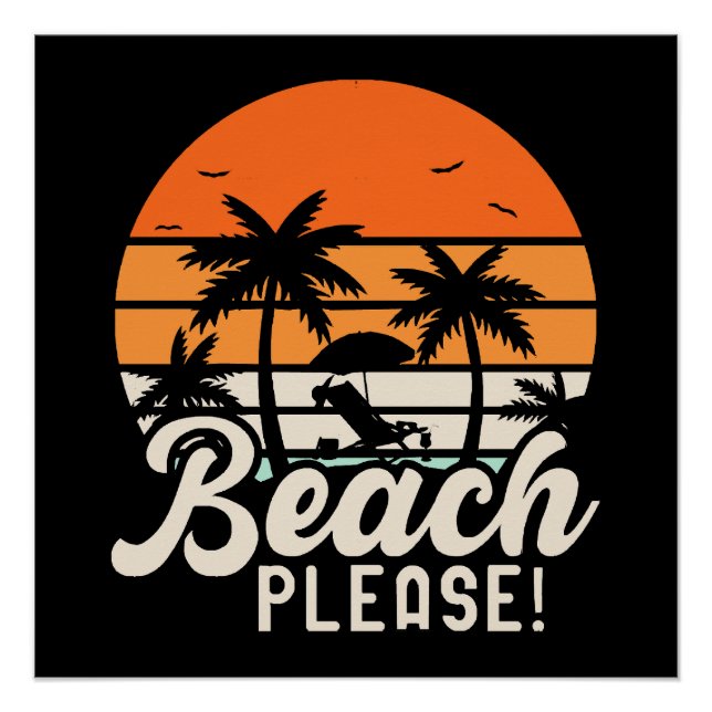 Poster Plage S'il Vous Plaît (Devant)