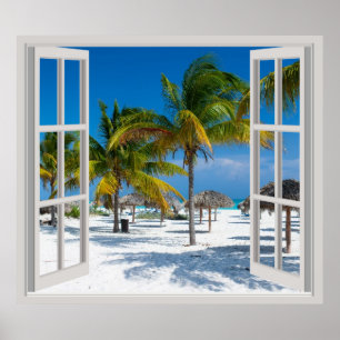Poster Plage tropicale