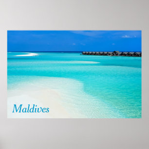 Poster Plage tropicale aux Maldives